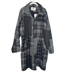 Urban Outfitters Coat Size Large Mens Black Plaid NEW $169
